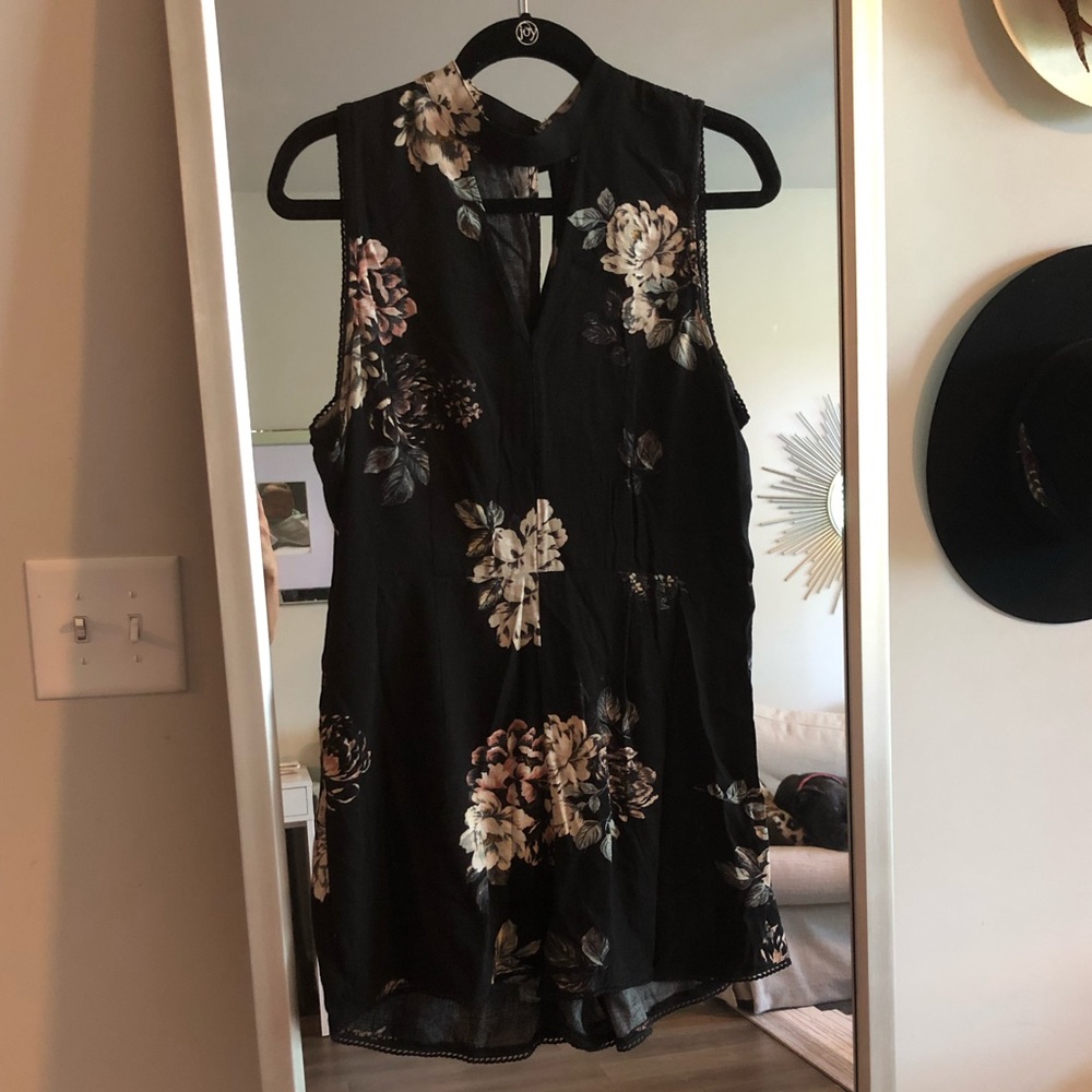 Kendall & Kylie Black Floral Romper